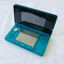 yt5016【60】//★動品　Nintendo　任天堂　3DS　CTR-001　本体　初期化済み　アクアブルー　ニンテンドー_画像1