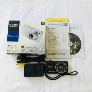 yt5022【60】//★動品　SONY　ソニー　Cyber-Shot 　サイバーショット　DSC-WX5　コンパクトデジタルカメラ　充電器・箱・DVD付き　黒