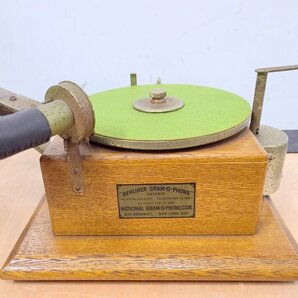 【ジャンク品】Berliner Gramophone 蓄音機 型番不明 ベルリーナ・グラモフォン 1円～ Y6914の画像3