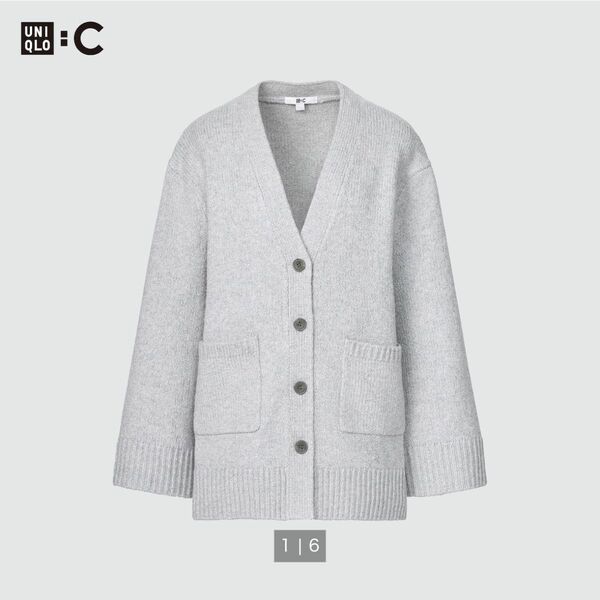 UNIQLO ソフトニットVネックフレアスリーブカーディガン（長袖）