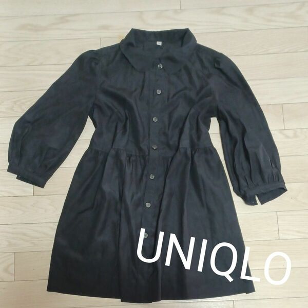 UNIQLO　ブラック七分丈シャツ