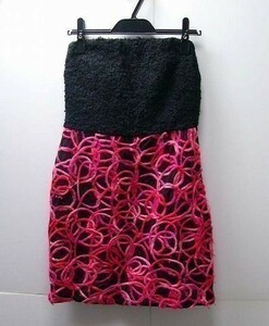 mys-4581 rienda# tube top knitted pattern tunic dress S