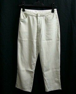 mys-986 e.a.p# beige gray block check pattern 7 part height pants M