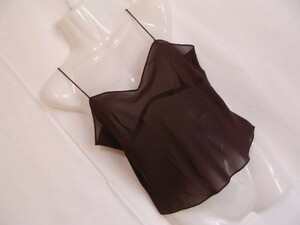 sy405 Donna Karan camisole Brown # short # chiffon # simple design elegant thin cloth 