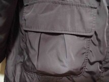 mk842　JURIAE　フード付き　中綿ハーフコート　ダークグレー　薄手の中綿素材　表地マットなポリエステル素材　内ポケットあり　L　訳あり_画像5