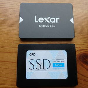 SSD×２（Lexar512GB, CFD240GB）