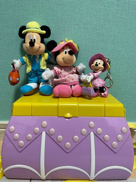 新品未使用 東京ディズニーリゾート ポップコーンバケット バケーションパッケージ ミッキー ミニー キーホルダー 人形 4点セット