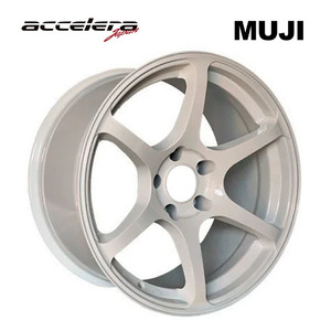 送料無料 アクセレラ MUJI WHEEL(WH) 9.5J-18 ±0 5H-114.3 (18インチ) 5H114.3 9.5J±0【1本単品 新品】