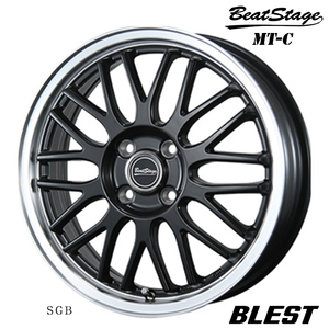 送料無料 ブレスト BeatStage MT-C (SGB) 5J-15 +45 4H-100 (15インチ) 4H100 5J+45【4本セット 新品】