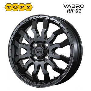 送料無料 トピー VABRO RR-01 4.5J-15 +45 4H-100 (15インチ) 4H100 4.5J+45【1本単品 新品】