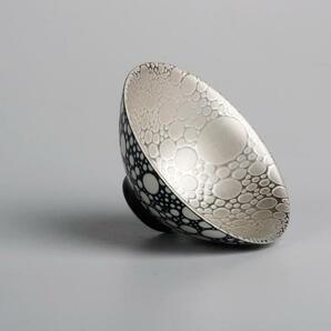 銀+陶磁器コップ999純銀純手作り銀茶碗*カンフー品茗杯茶碗銀主人杯単杯の画像4