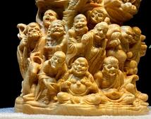 十八羅漢 仏教美術 仏像 仏教工芸品 木彫り コレクション 手職人手作り 美術品 精密雕刻_画像6