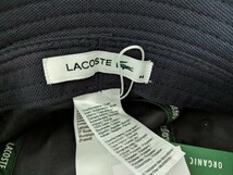 【未使用新品】LACOSTE コットン ピケバケットハット ネイビーサイズM_画像3