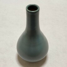 古美術 中国古磁 汝窯釉 胆瓶 花瓶 在銘 激安_画像7