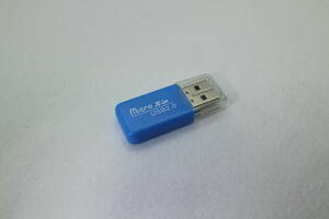 micro SD USB カードリーダー USB2.0 ブルー 送料84円～