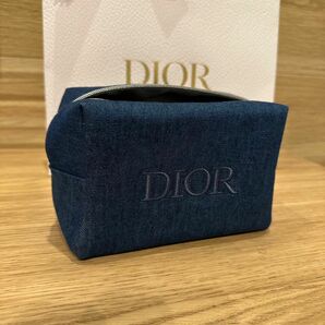 ディオール 最新　DIOR ロゴ　ポーチ デニムコスメ 限定 コフレ オファー Dior クリスチャンディオール ノベルティポーチ