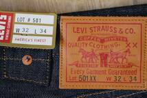 【米国製】新品 LVC 1937年 LEVI'S 501XX 37501-0010 W32 L34 リジッド WHITE OAK ホワイトオーク リーバイス デニム ジーンズ 国内正規品_画像6