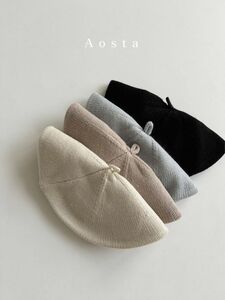 韓国ブランド　aosta ニットベレー帽　新品　子供服