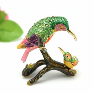 プレゼントに♪ きれいな小鳥のオブジェ ジュエリーボックス インテリア ギフト アクセ 宝石 ヴィンテージ コレクター