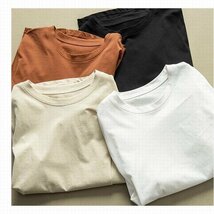 春 秋 長袖 着回し Tシャツ レディース カットソー 綿 着心地いい スウェット トレーナー カジュアル 黒 2XL LB231_画像3