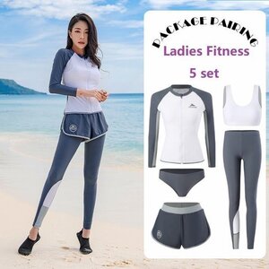 Surf Fitness Swimwear 5 очков, набор для ламб, посуда верхняя и нижняя часть купальника для купальника для серфинга.