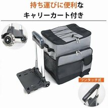 クーラーバッグ 35l クーラーボックス ショルダーバッグ 折りたたみ キャリーカート デリバリーバッグ 2WAY アウトドア　市場かご MAY569_画像4