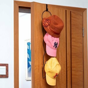 帽子用ハンガー ジョイント式 長さ調節可能 収納 スカーフ 雑貨 ネクタイ ストール 引っ掛ける ドア用フック A字フックブラック MAY230