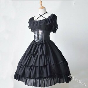 ZKY28* Gothic and Lolita blue Vintage dress middle . gothic dress One-piece ga- Lee Lolita 