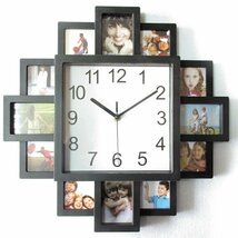 フォトフレーム壁時計 DIY モダンなデザイン アート画像時計 リビングルーム 家の_画像2