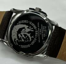 １円スタート　DIESEL ディーゼル DZ-1295 レザーベルト クオーツ メンズ 腕時計_画像5