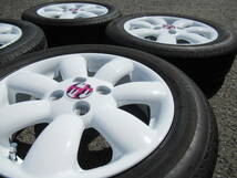 中古タイヤ☆155/65-14 155/65R14 BS NEXTRY ラパン純正 ホワイト 4.5J+45 100 4H 54φ アルト ラパン ワゴンR スペーシア等に☆_画像5