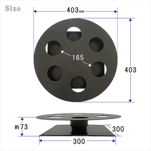 回転 塗装台 ターンテーブル 360度回転台 直径403mm 50kg 塗装スタンド ペインティングスタンド ペイント サンドブラスト 回転盤の画像5