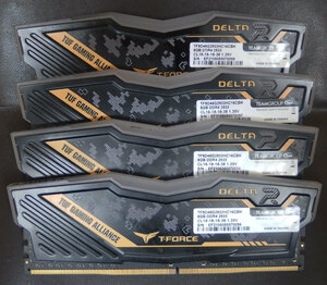 mem379 TEAM T FORCE DELTA R 8GBx4枚 計32GB DDR4/TF9D48G2933HC16CBK 中古難有品