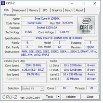 cpu784 INTEL CORE i9-10850K SRK51 LGA1200 中古動作品_画像3