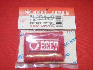 ★☆☆即決★BEET JAPAN製 リストバンド 赤 新品 ビート ジャパン レッド