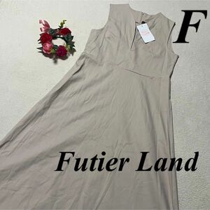 フューティアランド Futier Land ◆ ノースリーブワンピース　Vネック　F 即発送