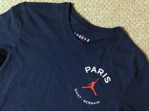 ★中古★ナイキ ジョーダン パリサンジェルマン Tシャツ Mサイズ 紺色 ネイビー PSG ファッション バスケNIKE AIR JORDAN DB6515-410