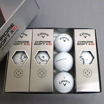 US仕様 Callaway クロムソフト X LS ホワイト 1箱 12球 2022年 キャロウェイ CHROME SOFT X LS 4ピース ゴルフボール 白_画像2