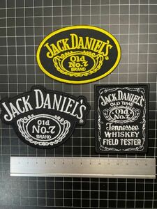 アイロンワッペン３枚セット★ジャックダニエル★JACK DANIEL’S