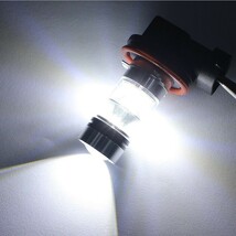 送料無料 高輝度 LEDヘッドライト フォグランプ H8/H9/H11/H16/HB3/HB4 1000Lm 6000K 2本 車検対応 ポン付け 100w ホワイト_画像4