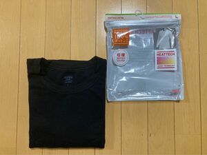 UNIQLO ヒートテックコットンワッフル クールネックT 九分袖 エクストラウォーム