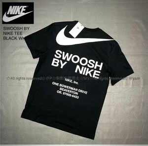 新品 ナイキ SWOOSH BY NIKE T-shirtスウッシュ ロゴ Tシャツ ブラック 黒 ［ 2XLサイズ ］