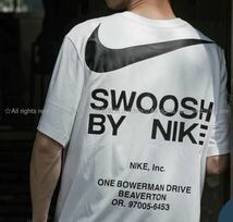 新品 ナイキ SWOOSH BY NIKE T-shirt スウッシュ ロゴ Tシャツ ブラック&ホワイト 黒 白 ［ Lサイズ ］ 2枚セット_画像9