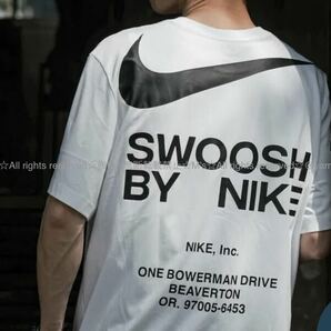 新品 ナイキ SWOOSH BY NIKE T-shirt スウッシュ ロゴ Tシャツ ブラック&ホワイト 黒 白 ［ Lサイズ ］ 2枚セットの画像9