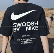 新品 ナイキ SWOOSH BY NIKE T-shirt スウッシュ ロゴ Tシャツ ブラック&ホワイト 黒 白 ［ Lサイズ ］ 2枚セット_画像8