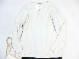 ■自由区大きいサイズ44レーヨンポリエステルスムースパール袖Vネックニット27,060円■