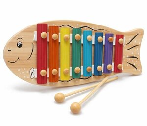  fish xylophone for children intellectual training toy xylophone 8 key compact size xylophone percussion instrument musical instruments fish xylophone . birth festival . celebration of a birth gift present *1 point 