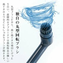 電動歯ブラシ 替えブラシ4本 音波式 ブラシ 2つのモード 高頻度回転 回転 ベーシック 徹底的な清潔力 静音 防水 IPX7 防水☆3色選択/1点_画像6