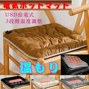  electric hot mat electric cushion USB zabuton hot cushion heater hot mat electric mat 3 -step temperature adjustment *4 color / many form selection /1 point 