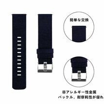 Fitbit Versa3 対応 バンド Fitbit Sense バンド versa 3 バンド ベルト キャンバス 交換ベルト versa3 【ブラック/サイズS】_画像6